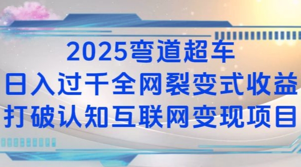 2025弯道超车日入过K全网裂变式收益打破认知互联网变现项目【揭秘】-俗人圈网创