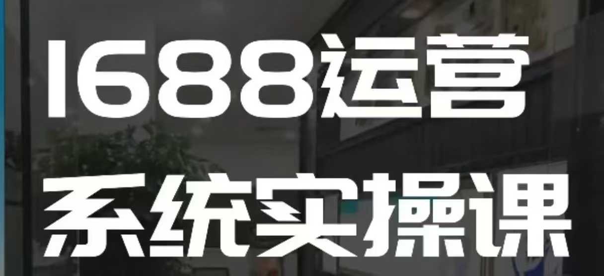 1688高阶运营系统实操课，快速掌握1688店铺运营的核心玩法-俗人圈网创