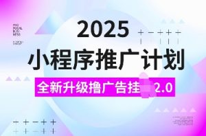 2025小程序推广计划,全新升级撸广告挂JI2.0玩法,日入多张,小白可做【揭秘】-俗人圈网创