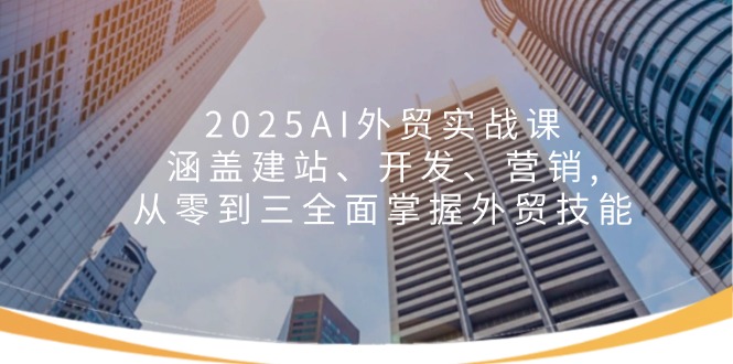 2025AI外贸实战课：涵盖建站、开发、营销, 从零到三全面掌握外贸技能-俗人圈网创