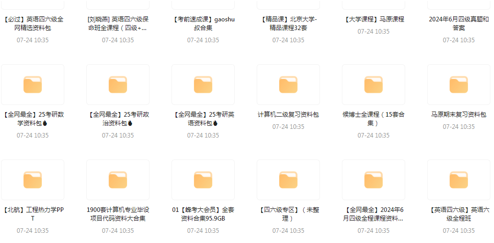 大学资源最全合集-俗人圈网创