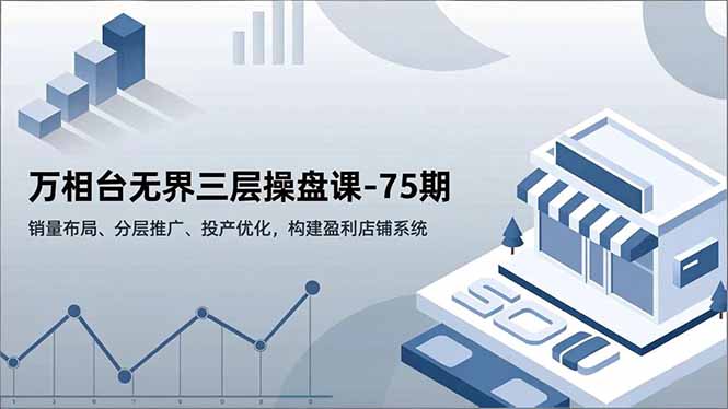 万相台无界三层操盘课-75期,销量布局、分层推广、投产优化,构建盈利店铺系统-俗人圈网创