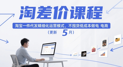 淘差价课程,淘宝一件代发精细化运营模式,不囤货低成本做电商(更新12月)-俗人圈网创