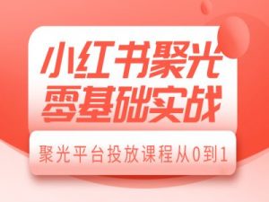 小红书聚光零基础实战，聚光平台投放课程从0到1-俗人圈网创