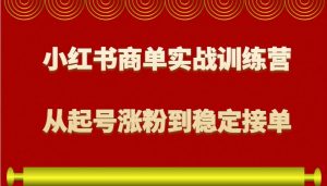 小红书商单实战训练营,从0到1教你如何变现,从起号涨粉到稳定接单,适合新手-俗人圈网创