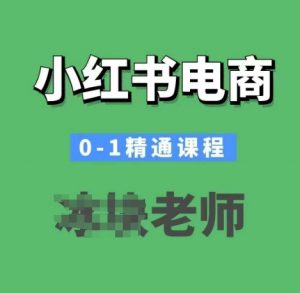 小红书电商0-1精通课程，小红书开店必学课程-俗人圈网创