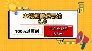 中视频搬运玩法6.0，利用软件双重去重，100%过原创，小白也能月入5w+-俗人圈网创