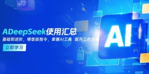 DeepSeek使用汇总，基础到进阶，提示词技巧，掌握AI工具  提升工作效率-俗人圈网创