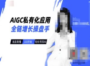 AIGC私有化应用全链增长操盘手,浅显易懂,从0开始轻松,驾驭AI-俗人圈网创