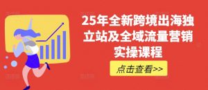 25年全新跨境出海独立站及全域流量营销实操课程,跨境电商独立站TIKTOK全域营销普货特货玩法大全-俗人圈网创
