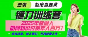 镰刀训练营超级IP合伙人,25年普通人如何通过“知识付费”实现逆袭-俗人圈网创