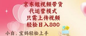 京东短视频带货，2025翻身项目，只需上传视频，单月稳定变现8k+【揭秘】-俗人圈网创