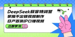 DeepSeek获客特训营：掌握不出镜视频制作，日产百条IP口播视频-俗人圈网创