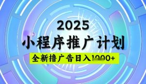 2025微信小程序推广计划,撸广告玩法,日均5张,稳定简单【揭秘】-俗人圈网创