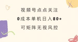 视频号点点关注,0成本单号80+,可矩阵,绿色正规,长期稳定【揭秘】-俗人圈网创