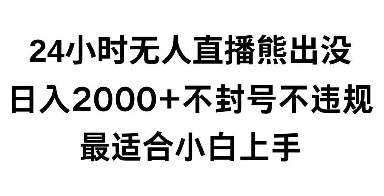 快手24小时无人直播熊出没,不封直播间,不违规,日入2000+,最适合小白上手,保姆式教学【揭秘】-俗人圈网创