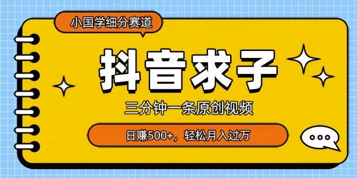 小国学细分赛道，三分钟一条原创视频，日赚500+，可矩阵复制-俗人圈网创