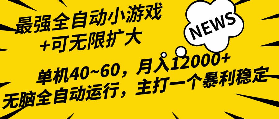 (10046期)2024最新全网独家小游戏全自动，单机40~60,稳定躺赚，小白都能月入过万-俗人圈网创