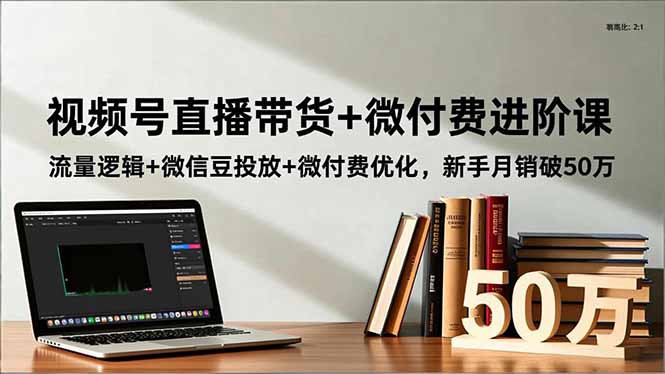视频号直播带货+微付费进阶课:流量逻辑+微信豆投放+微付费优化,新手月销破50万-俗人圈网创