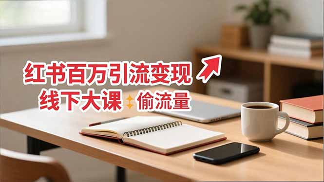 小红书百万引流变现-11月线下大课:分享从0到百万引流路径,手把手教偷流量、拿结果-俗人圈网创