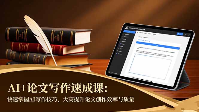 AI+论文写作速成课:快速掌握AI写作技巧,大幅提升论文创作效率与质量-俗人圈网创