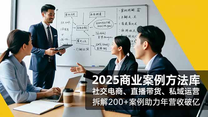2025商业案例方法库,社交电商、直播带货、私域运营,拆解200+案例助力年营收破亿-俗人圈网创