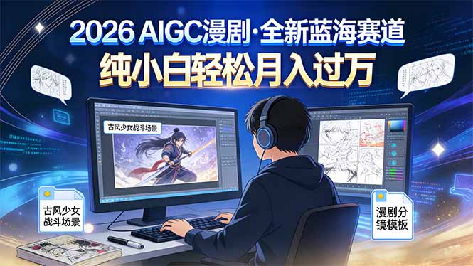 2026年全新蓝海赛道,纯小白轻松月入过万-俗人圈网创