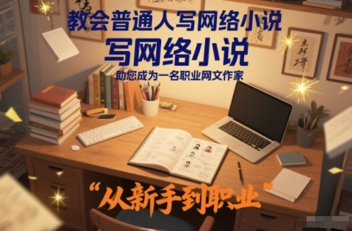 教会普通人写网络小说,助您成为一名职业网文作家-俗人圈网创