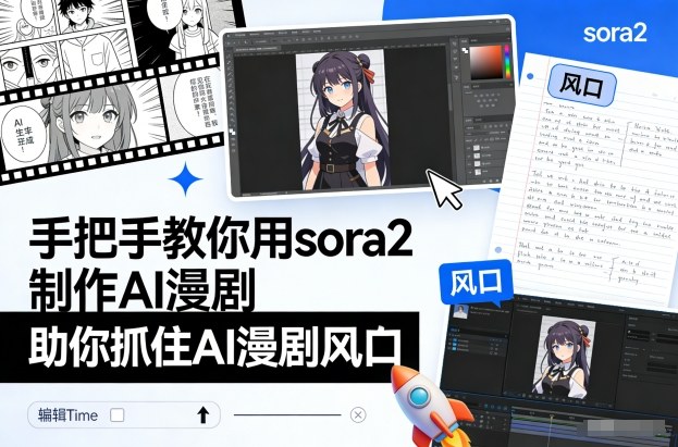 手把手教你用sora2制作AI漫剧,助你抓住AI漫剧风口-俗人圈网创