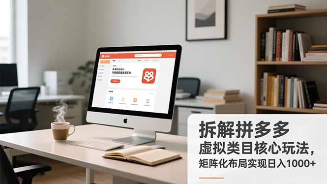 拆解拼多多虚拟类目核心玩法，矩阵化布局实现日入1000+-俗人圈网创