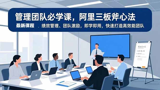 管理团队必学课，阿里三板斧心法、绩效管理、团队激励，即学即用，快速打造高效能团队-俗人圈网创