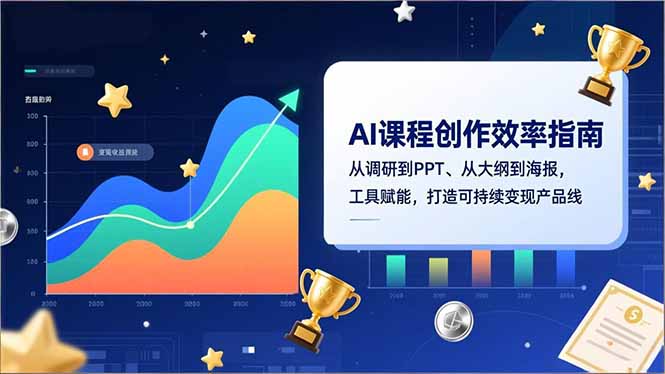 AI课程创作效率指南，从调研到PPT、从大纲到海报，工具赋能，打造可持续变现产品线-俗人圈网创