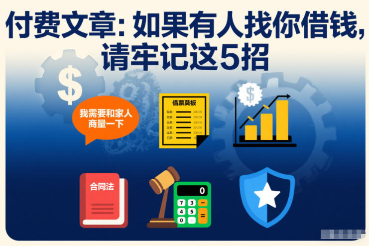 付费文章：如果有人找你借钱，请牢记这5招-俗人圈网创