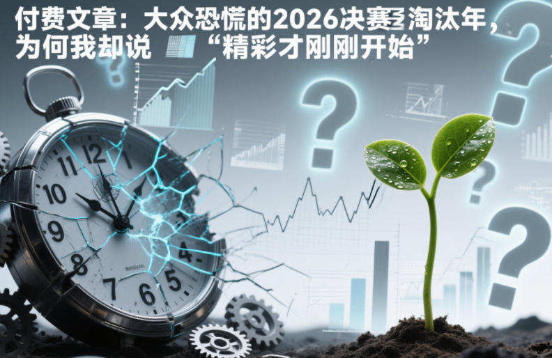 付费文章：大众恐慌的2026决赛淘汰年，为何我却说“精彩才刚刚开始”？-俗人圈网创