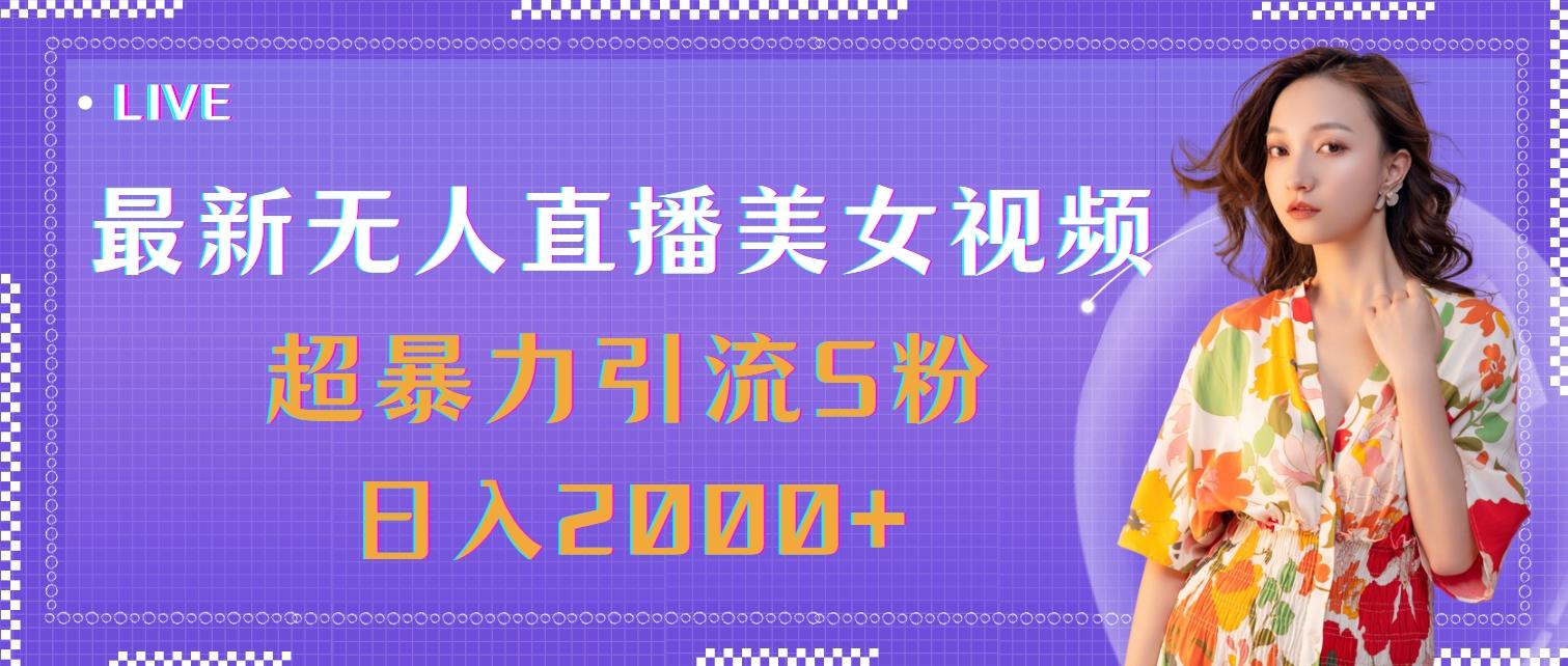 最新无人直播美女视频，超暴力引流S粉日入2000+-俗人圈网创