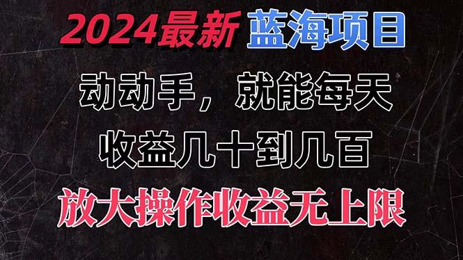 有手就行的2024全新蓝海项目，每天1小时收益几十到几百，可放大操作收…-俗人圈网创