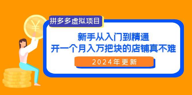 (9744期)拼多多虚拟项目：入门到精通，开一个月入万把块的店铺 真不难(24年更新)-俗人圈网创