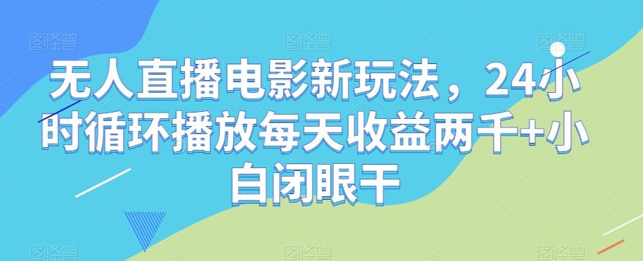 无人直播电影新玩法,24小时循环播放每天收益两千+小白闭眼干【揭秘】-俗人圈网创
