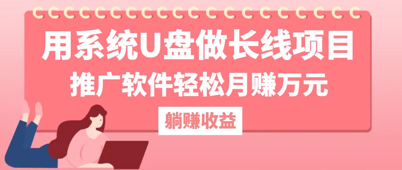 用系统U盘做长线项目，推广软件轻松月赚万元-俗人圈网创