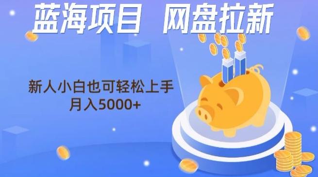 蓝海项目网盘拉新,新人小白也可操作,每月收入5000+-俗人圈网创