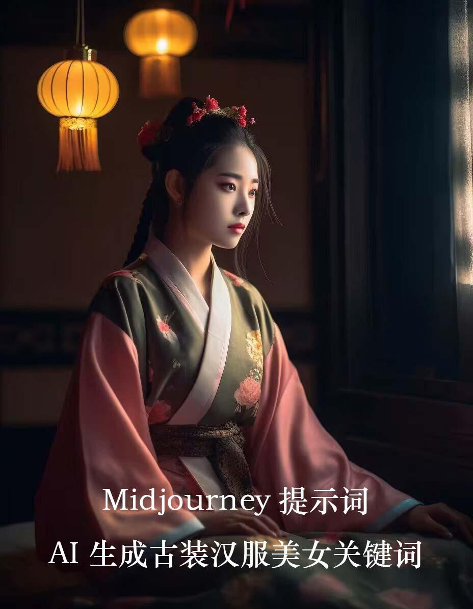 Midjourney关键词-AI生成中国风古装汉服美女人像提示关键词-俗人圈网创
