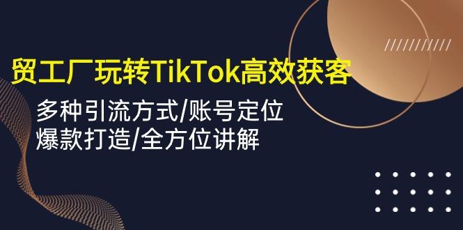 外贸工厂玩转TikTok高效获客，多种引流方式/账号定位/爆款打造/全方位讲解-俗人圈网创