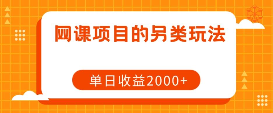网课项目的另类玩法，单日收益2000+【揭秘】-俗人圈网创