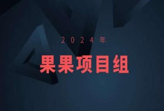 2024年果果项目组项目合集-果果最新项目-俗人圈网创