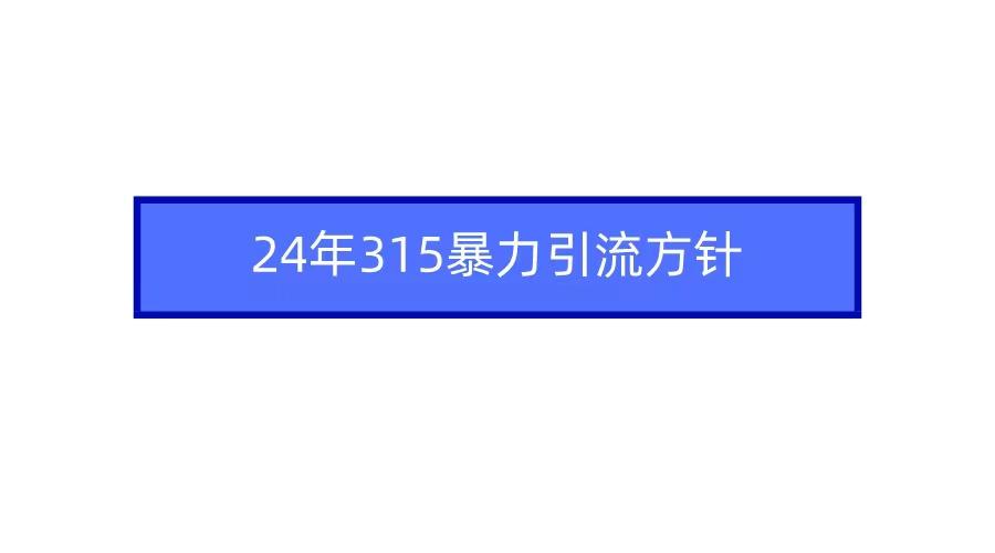 2024年自媒体爆款视频制作，快速涨粉暴力引流方针！-俗人圈网创