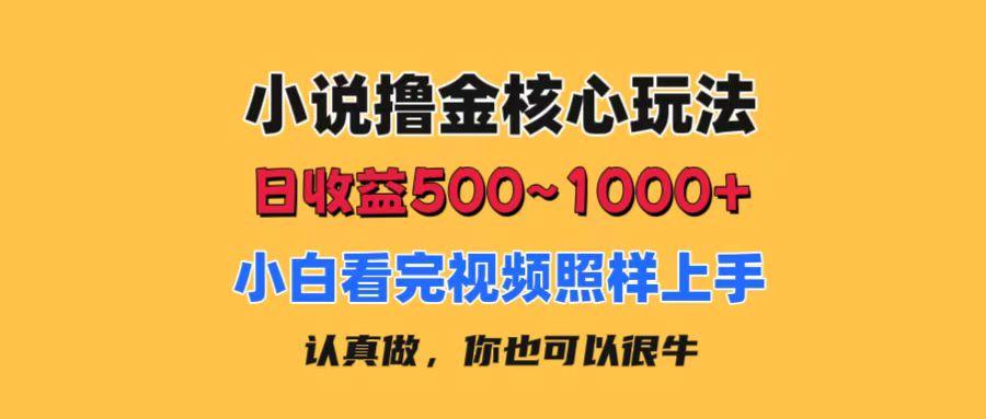 小说撸金核心玩法，日收益500-1000+，小白看完照样上手，0成本有手就行-俗人圈网创