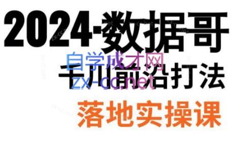 数据哥·2024年千川前沿打法落地实操课-俗人圈网创