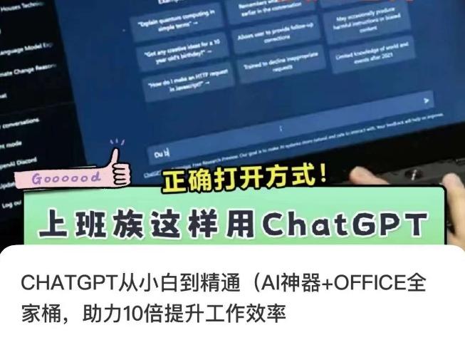 CHATGPT从小白到精通，AI神器+OFFICE全家桶，助力10倍提升工作效率-俗人圈网创
