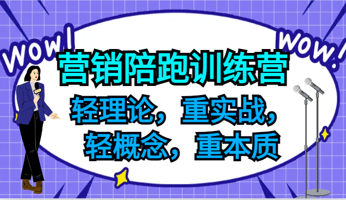 营销陪跑训练营,轻理论,重实战,轻概念,重本质,适合中小企业和初创企业的老板-俗人圈网创