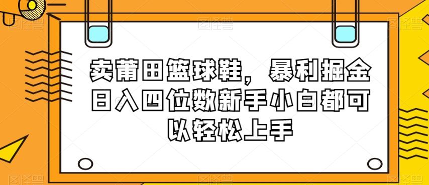 卖莆田篮球鞋，暴利掘金日入四位数新手小白都可以轻松上手【揭秘】-俗人圈网创